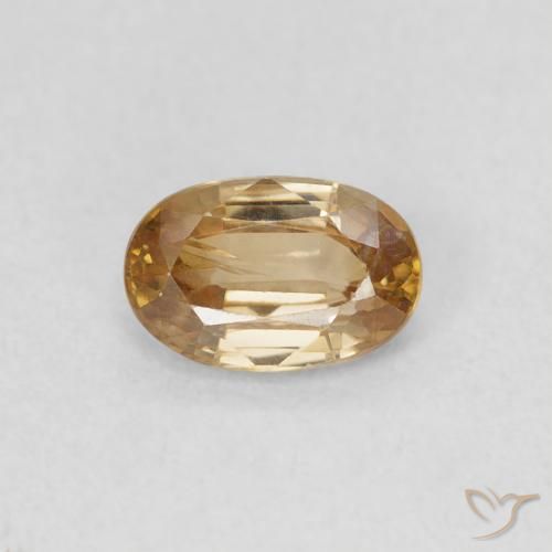 0.69ct Natural Gold Zircon, Oval, VS