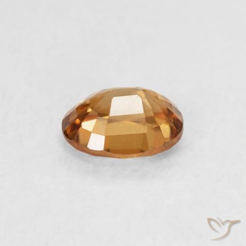 Zircon Gemstone in 5.2 x 4.1 mm Size for Sale, Zircon Stone in Golden-Brown Color