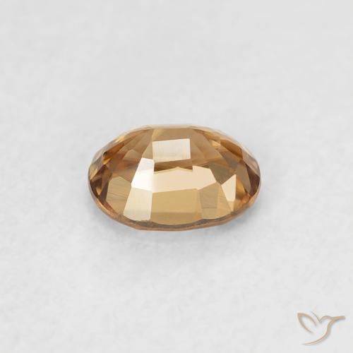 Zircon Gemstone in 5 x 4 mm (calibrated) Size for Sale, Zircon Stone in Golden-Brown Color