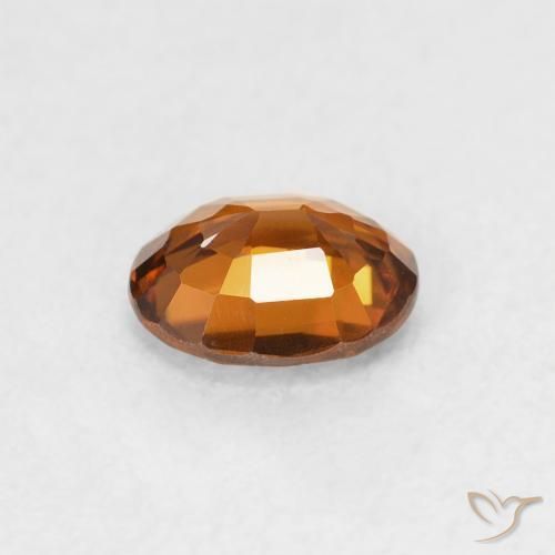 Zircon Gemstone in 5.9 x 4.8 mm Size for Sale, Zircon Stone in Deep Orange Color
