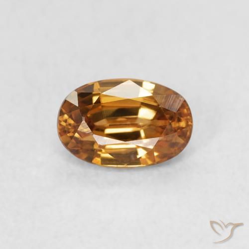 0.82ct Natural Rust Orange Zircon, Oval, VVS