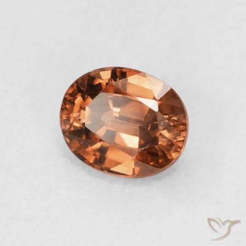 1.05 ct Orange Zircon Stone, Natural Zircon in Oval Facet Shape for Sale