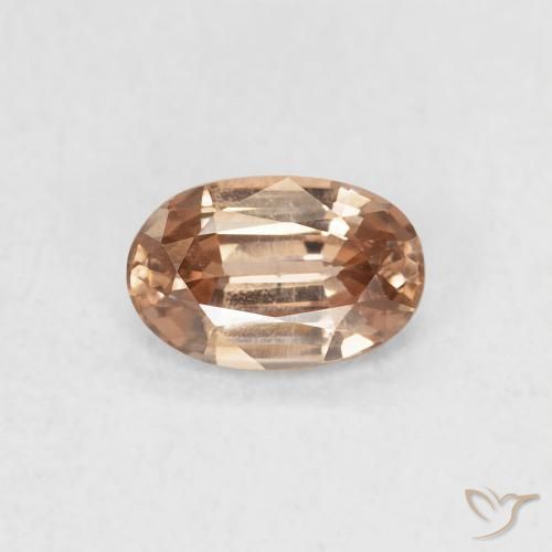 0.72ct Natural Light Orangish Pink Zircon, Oval, VVS