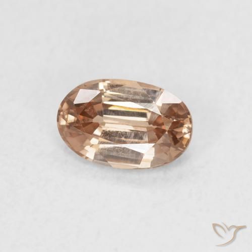 0.72 ct Pink Zircon Stone, Natural Zircon in Oval Facet Shape for Sale