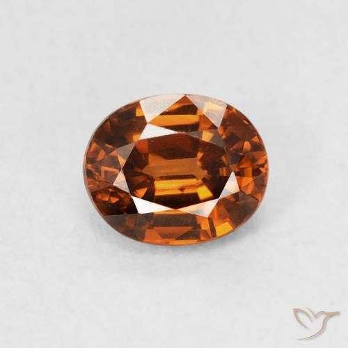 1.03ct Natural Deep Orange Zircon, Oval, VVS