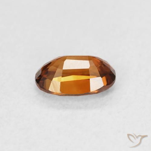 Zircon Gemstone in 6 x 4 mm (calibrated) Size for Sale, Zircon Stone in Amber Orange Color