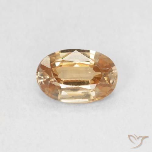 0.66ct Natural Orange-Golden Zircon, Oval, VVS