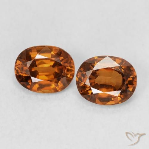 1.18ctw Natural Medium Dark-Orange Zircon, Oval, VVS
