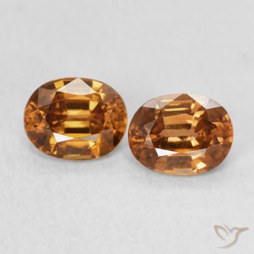 1.27ctw Natural Medium Orange Zircon, Oval, VVS