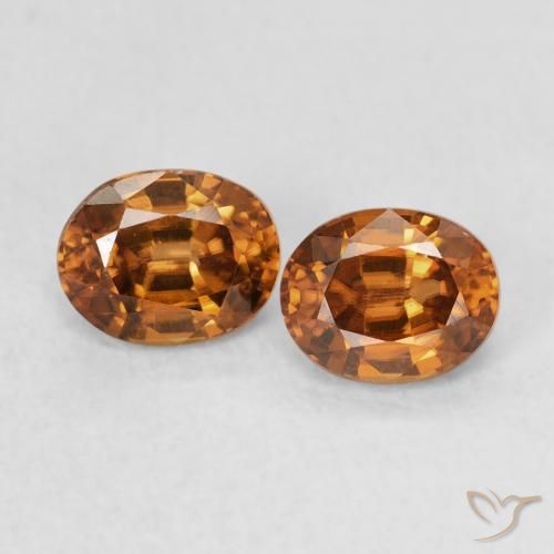 1.25ctw Natural Orange Brown Zircon, Oval, VVS