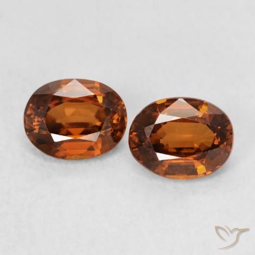 1.26ctw Natural Reddish Orange Zircon, Oval, VVS
