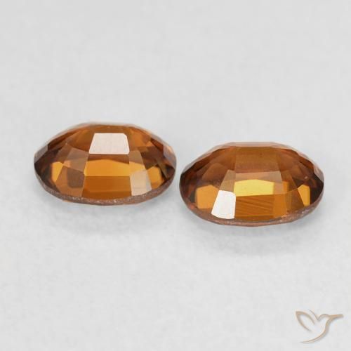 Zircon Gemstones in 5.2 x 4.1 mm Size for Sale, Zircon Stones in Reddish Orange Color