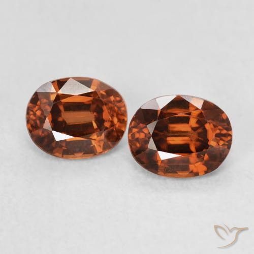 1.27ctw Natural Deep Orange Zircon, Oval, VVS