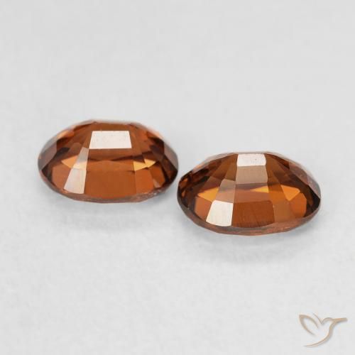 Zircon Gemstones in 5.2 x 4.1 mm Size for Sale, Zircon Stones in Deep Orange Color