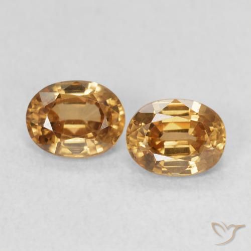 1.15ctw Natural Golden-Brown Zircon, Oval, VVS