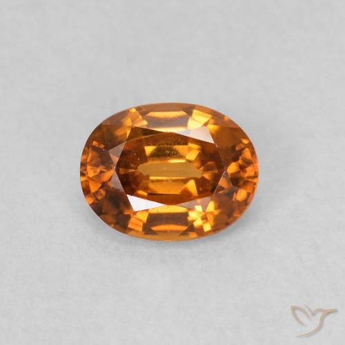 0.61ct Natural Orange Brown Zircon, Oval, VVS