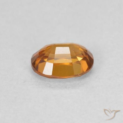 Zircon Gemstone in 5.2 x 4 mm Size for Sale, Zircon Stone in Orange Brown Color