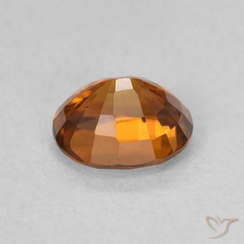 Zircon Gemstone in 5.9 x 5 mm Size for Sale, Zircon Stone in Deep Orange Color