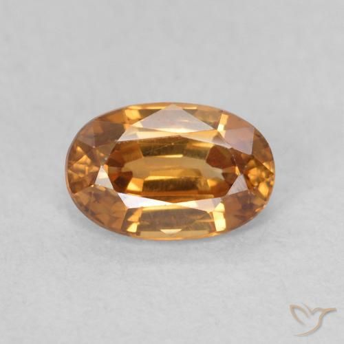 0.80ct Natural Orange Brown Zircon, Oval, VVS