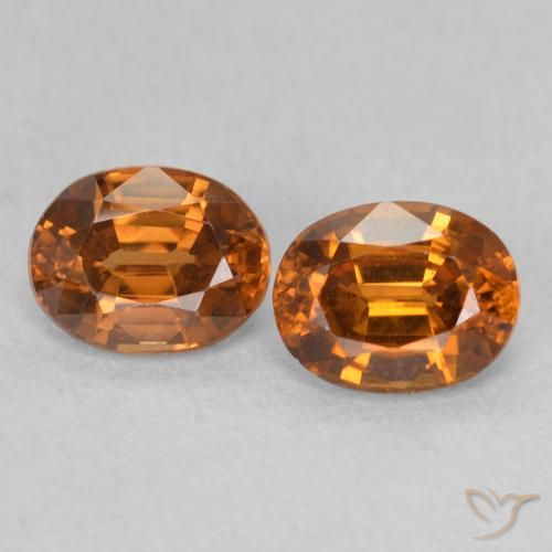 1.27ctw Natural Medium Dark-Orange Zircon, Oval, VVS-VS