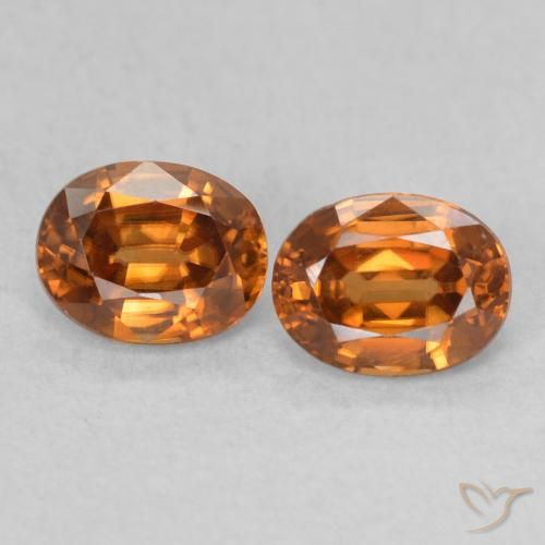 1.21ctw Natural Brownish Orange Zircon, Oval, VVS-VS