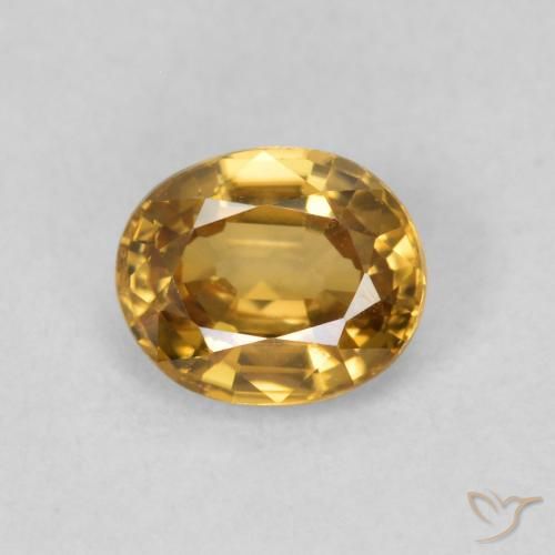 0.96ct Natural Golden-Brown Zircon, Oval, VVS