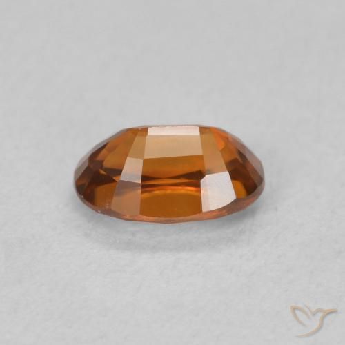 Zircon Gemstone in 6 x 4 mm (calibrated) Size for Sale, Zircon Stone in Deep Orange Color