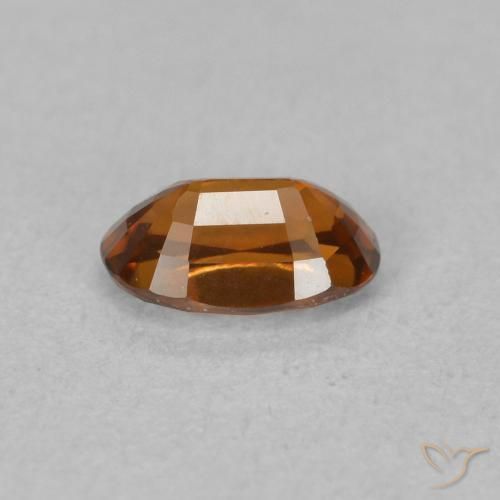 Zircon Gemstone in 6 x 4 mm (calibrated) Size for Sale, Zircon Stone in Medium Dark-Orange Color