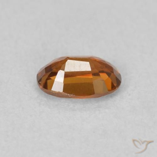 Zircon Gemstone in 6 x 4 mm (calibrated) Size for Sale, Zircon Stone in Medium Dark-Orange Color