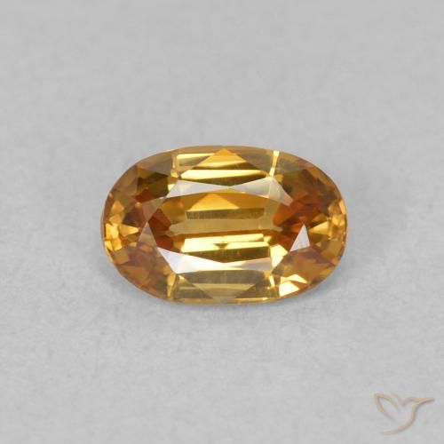 0.70ct Natural Deep Orange Zircon, Oval, VVS