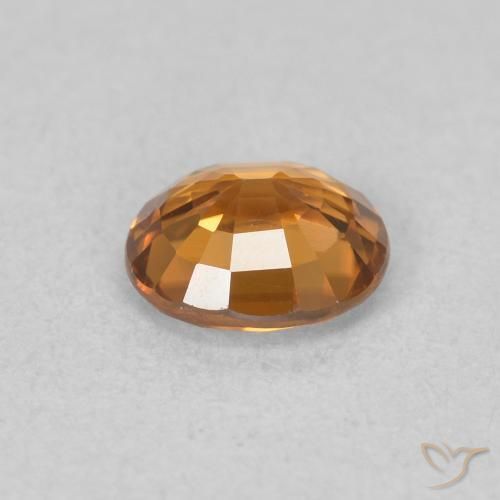 Zircon Gemstone in 5.8 x 5 mm Size for Sale, Zircon Stone in Medium Orange Color