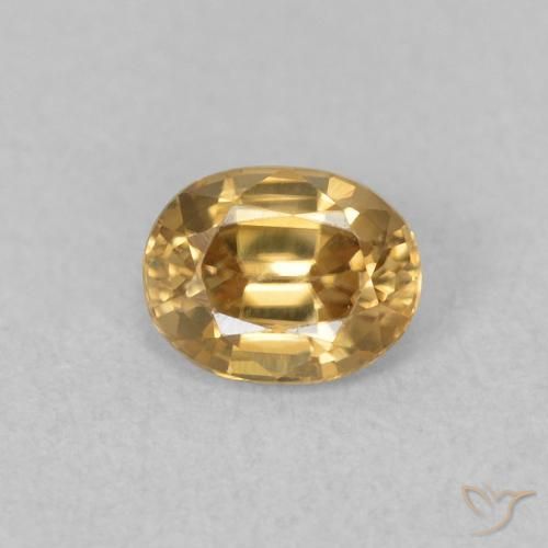 0.62ct Natural Golden Zircon, Oval, VVS