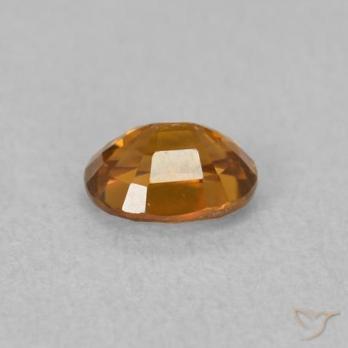 Zircon Gemstone in 5.2 x 4.2 mm Size for Sale, Zircon Stone in Medium Orange Color