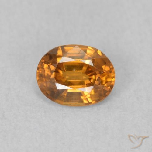 0.60ct Natural Rust Orange Zircon, Oval, VVS