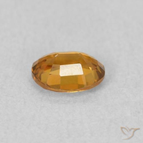 Zircon Gemstone in 5.3 x 4.1 mm Size for Sale, Zircon Stone in Medium Orange Color