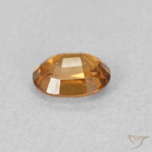 Zircon Gemstone in 5.2 x 4.1 mm Size for Sale, Zircon Stone in Orange Brown Color