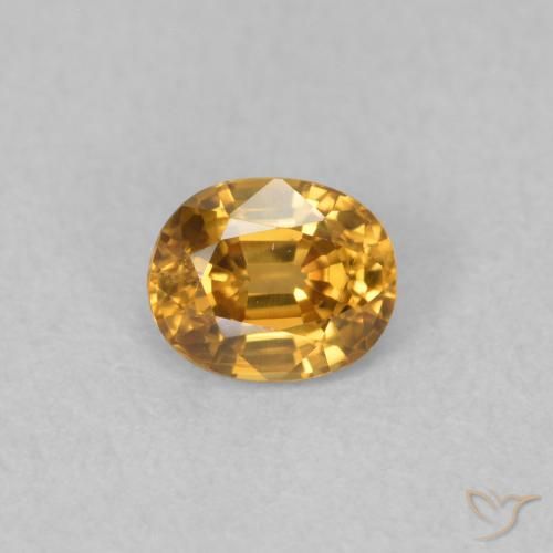 0.66ct Natural Golden-Brown Zircon, Oval, VVS