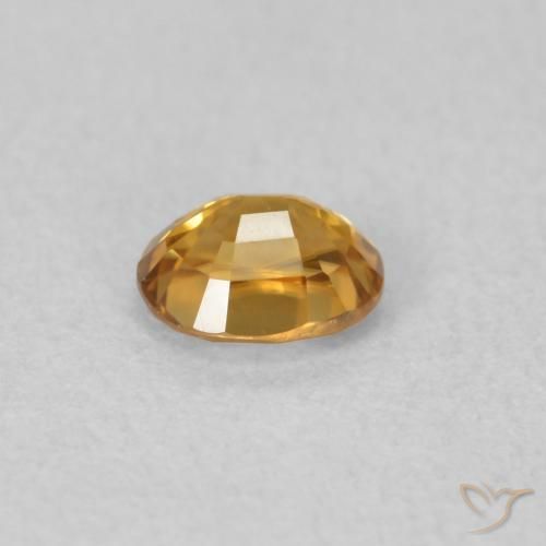 Zircon Gemstone in 5.1 x 4.2 mm Size for Sale, Zircon Stone in Golden-Brown Color