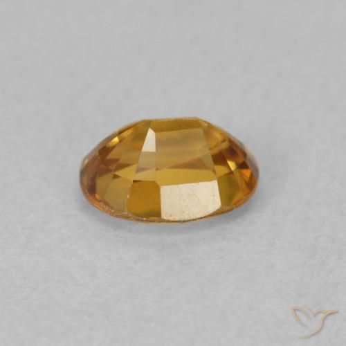 Zircon Gemstone in 6 x 4.7 mm Size for Sale, Zircon Stone in Orange-Gold Color