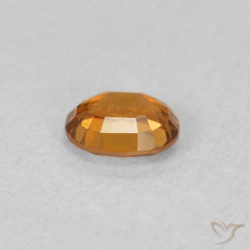 Zircon Gemstone in 5.2 x 4.2 mm Size for Sale, Zircon Stone in Medium Orange Color