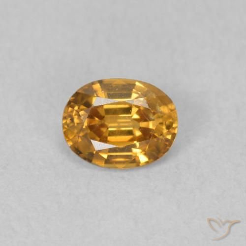 0.61ct Natural Medium Orange Zircon, Oval, VVS