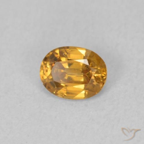 0.61 ct Orange Zircon Stone, Natural Zircon in Oval Facet Shape for Sale