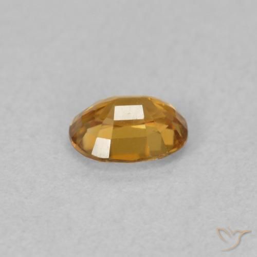 Zircon Gemstone in 5.3 x 4.1 mm Size for Sale, Zircon Stone in Medium Orange Color