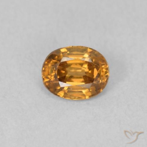 0.66ct Natural Deep Orange Zircon, Oval, VVS