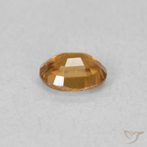 Zircon Gemstone in 5.2 x 4.2 mm Size for Sale, Zircon Stone in Deep Orange Color