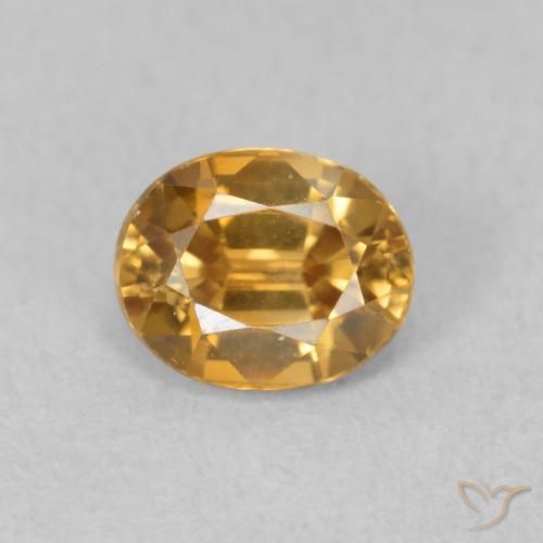 1.16ct Natural Medium Gold Zircon, Oval, VVS