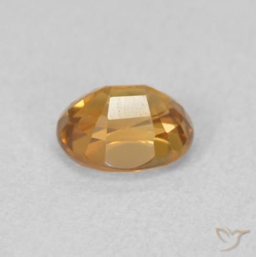 Zircon Gemstone in 6.1 x 4.9 mm Size for Sale, Zircon Stone in Medium Gold Color