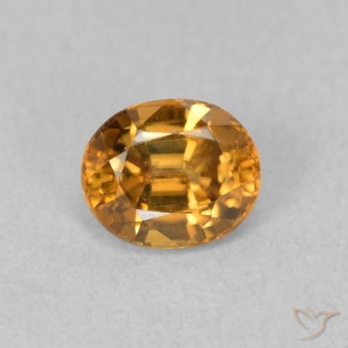 0.99ct Natural Golden-Brown Zircon, Oval, VVS