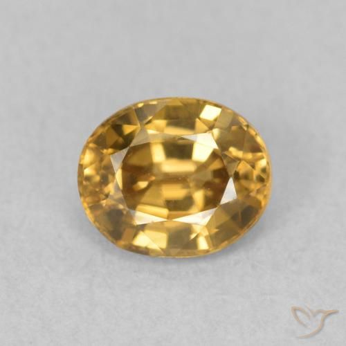 1.05ct Natural Golden Zircon, Oval, VVS-VS