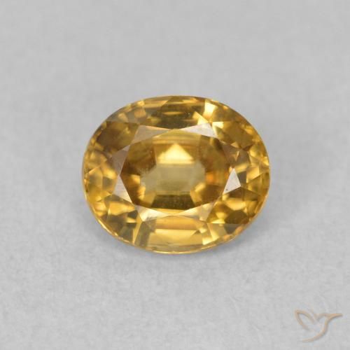 0.92ct Natural Golden Zircon, Oval, VVS-VS